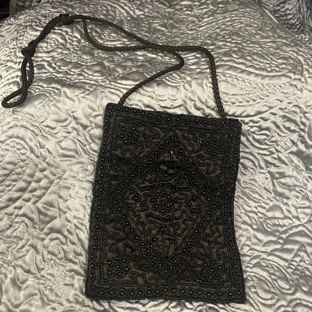 🐞Elegant Black Beaded Women's Bag